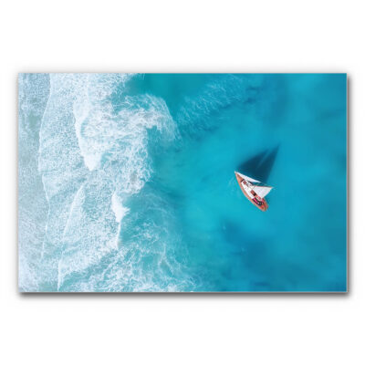 Akustikbild mit Boot und Bucht