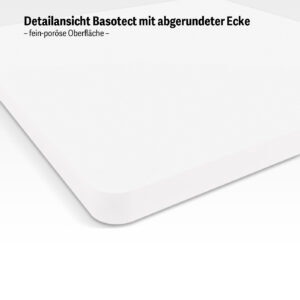 Basotect-Platte mit abgerundeter Ecke