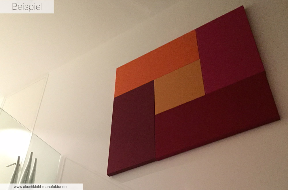 Einfarbige Akustikelemente in der Galerie