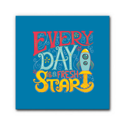 Akustikbild Every Day Is A New Start - Ozeanblau