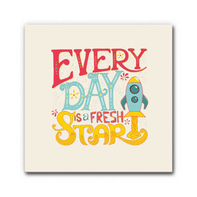 Akustikbild Every Day Is A New Start - Beige