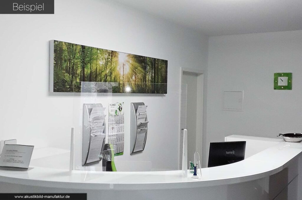 Akustik im Büro verbessern mit einfarbigen Akustikbildern