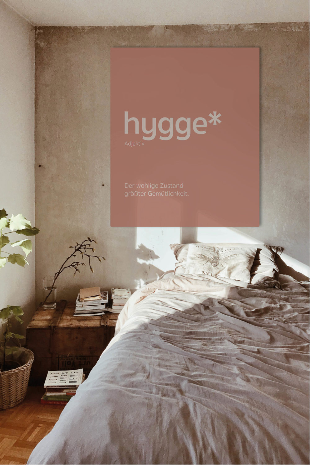 Akustikbild Spruch: Hygge