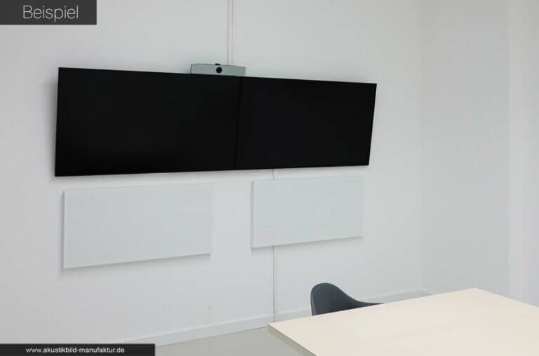 akustikbild-manufaktur-schallabsorber-platten-weiss-video-konferenz-besprechung-buero-basotect-montage