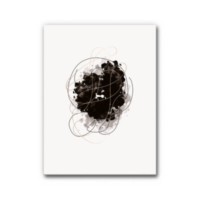 Akustikbild Warm Black with Golden Lines 3 - Modern