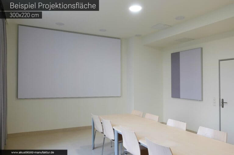 weiße Akustikbilder für Projektion