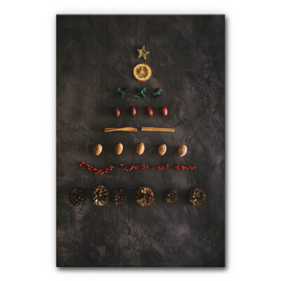 Akustikbild Christbaum 3 - Ein weihnachtliches Bild mit verschiedenen Festtagsdekorationen