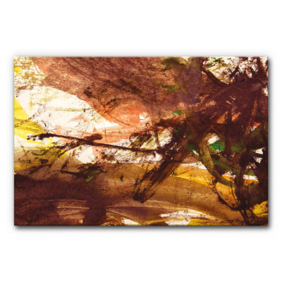 Akustikbild Herbststurm - Abstrakte Malerei in warmen Erdtönen; Braun