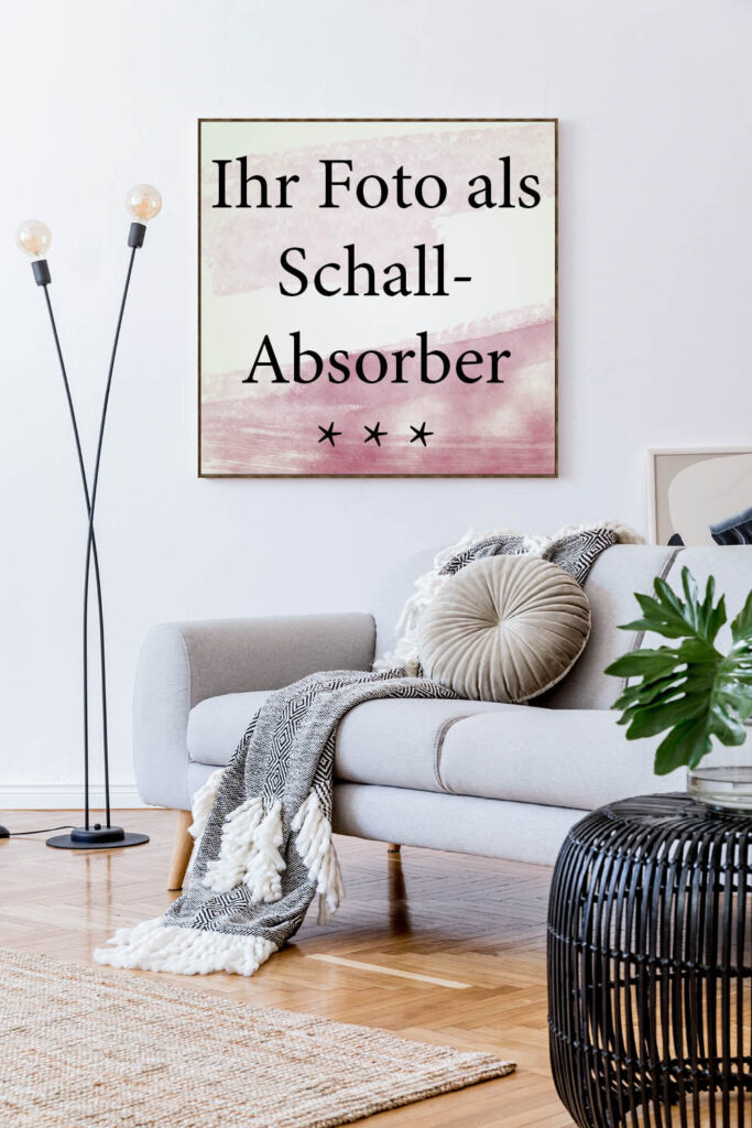 5 Empfehlungen, wo schallschluckende Bilder mit eigenem Motiv die Raumakustik verbessern.