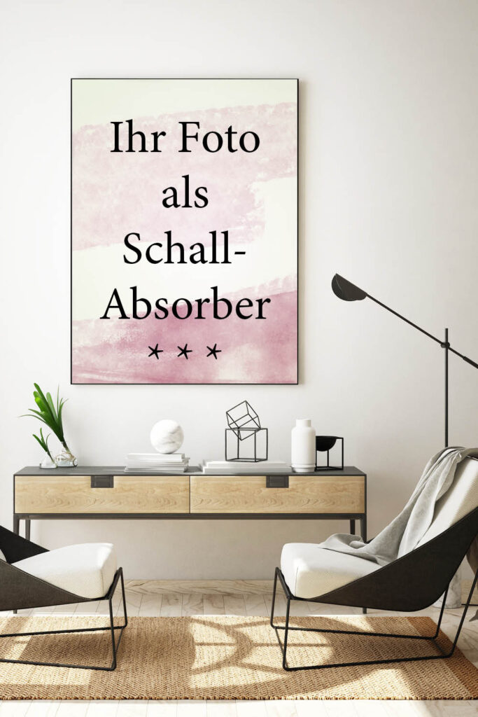 5 Empfehlungen, wo schallschluckende Bilder mit eigenem Motiv die Raumakustik verbessern.
