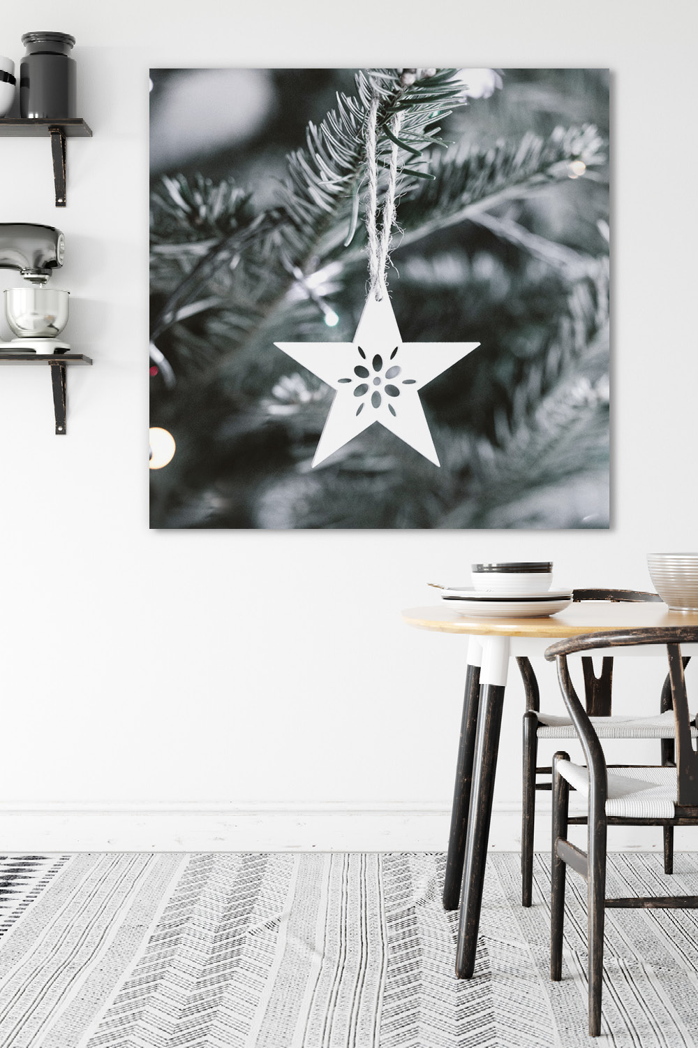 Weihnachtsdeko mit Akustikbild Weihnachtszauber 2