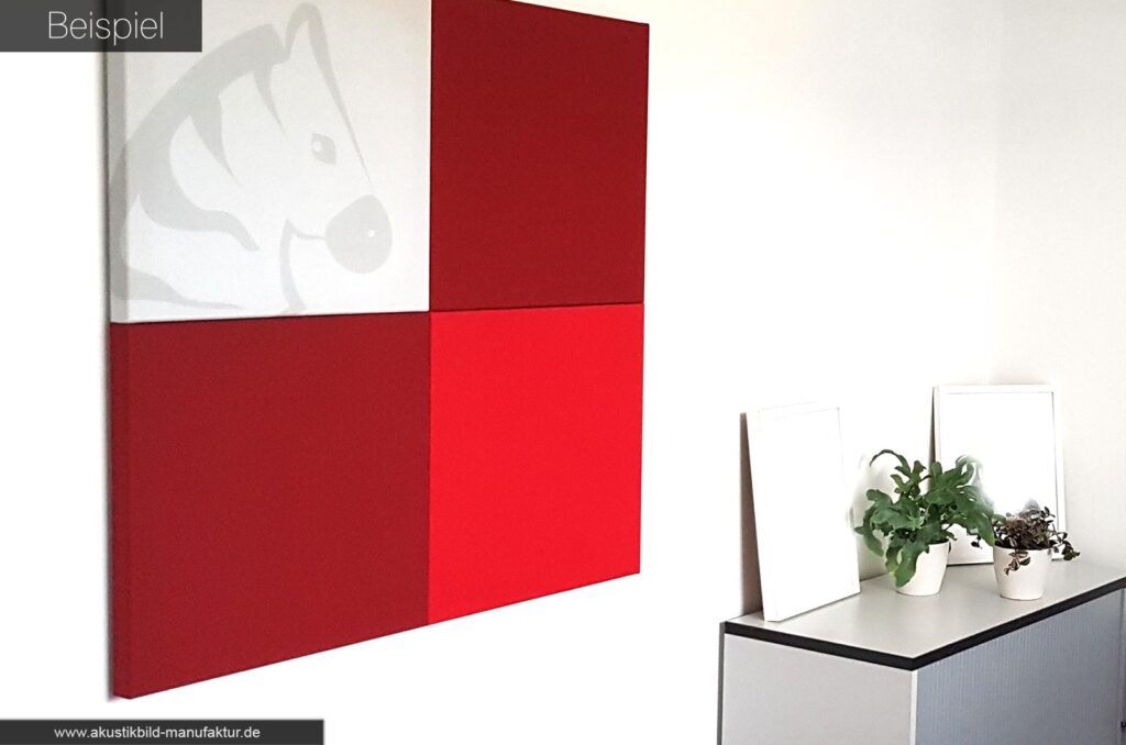Beispiel einfarbige akustikelemente schallschutzbilder buero wohnzimmer