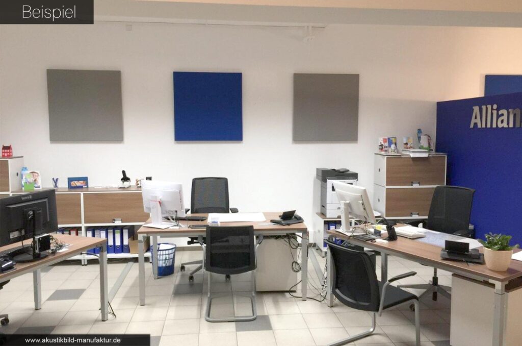 Beispiel einfarbige schallschutzbilder kundenberatung fliesen