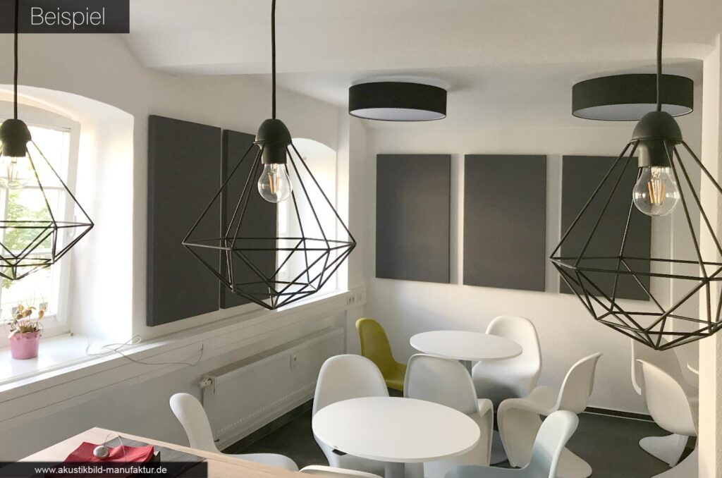 Schallschutzbilder aus Filz im Pausenbereich