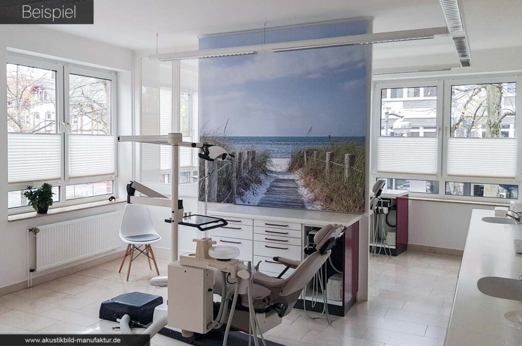 Akustikbild mit Motiv bestellen für eine Zahnarztpraxis