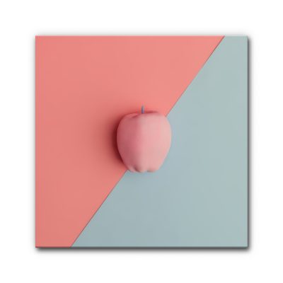 akkustikbilder-gastronomie-kueche-essen-trinken-akustikbilder-wandabsorber-obst-stillleben-quadrat-apfel-lachs