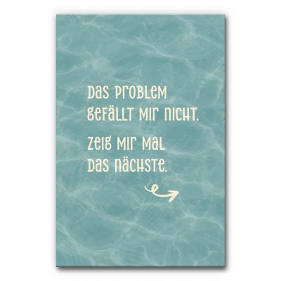 Akustikbild mit Spruch "Das Problem gefällt mir nicht"