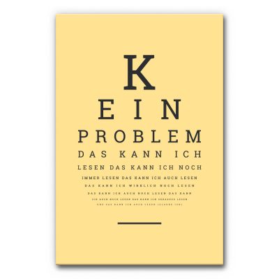 Witziges Akustikbild Sehtest