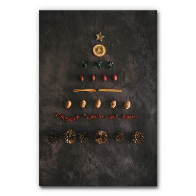 Akustikbild Christbaum 3 - Ein weihnachtliches Bild mit verschiedenen Festtagsdekorationen