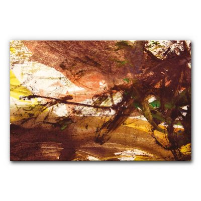 Akustikbild Herbststurm - Abstrakte Malerei in warmen Erdtönen; Braun