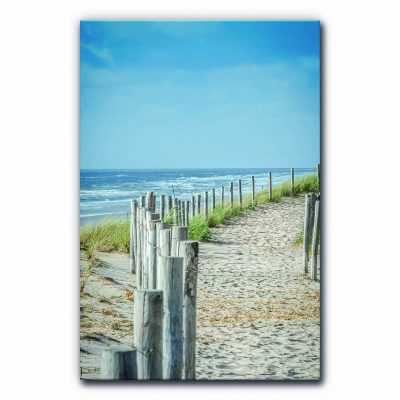 Akustikbild Nordsee Strand - Ein ruhiges Bild eines sandigen Strandweges