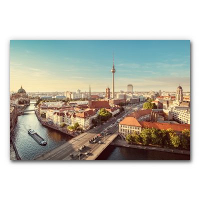 Akustikbild mit Berlin Stadtmotiv und Spree