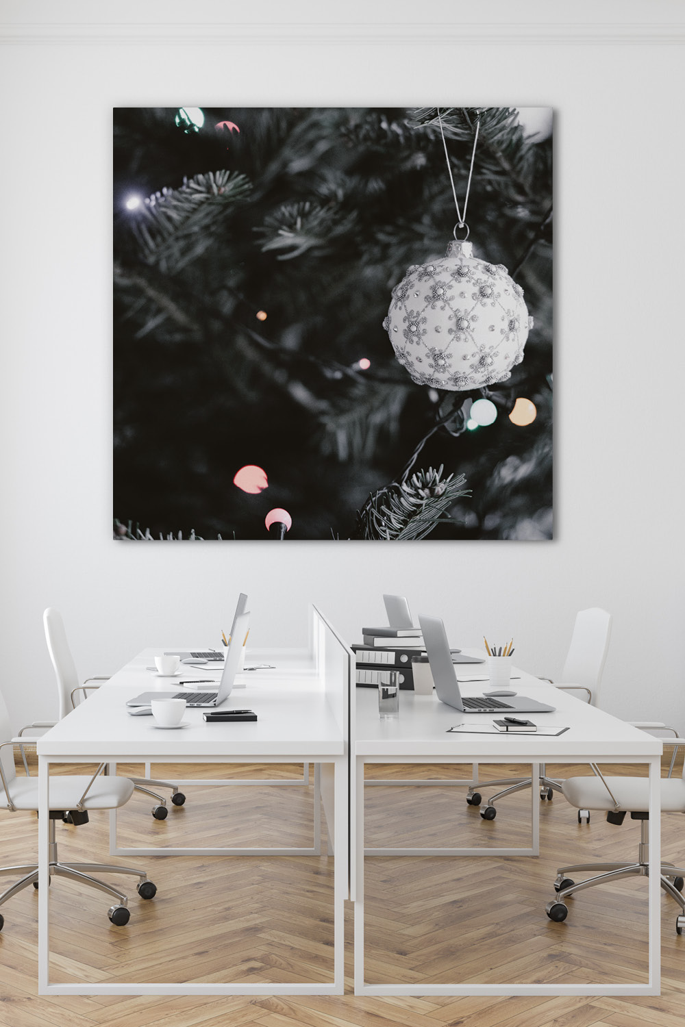 Weihnachtsdeko mit Akustikbild Weihnachtszauber